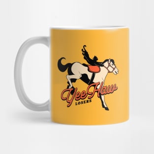 Yee Haw Black Cat in yellow Mug